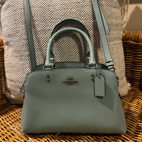 NWOT COACH Mini Lillie Carryall Powder Blue - Picture 2 of 15